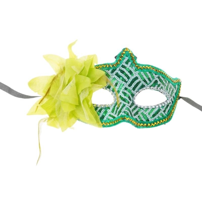 Masquerades Mask Mardi Gras Mask Venetians Mask Sequins Half Face Mask for Halloween Ball Cosplay Performances Props