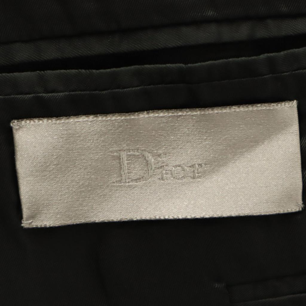 Dior made in Italy Check Pattern tailored jacket 50 gray Men's Used