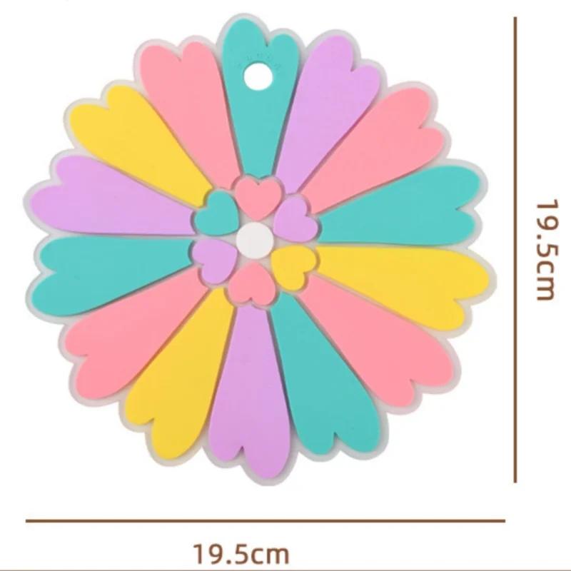 

Силиконовая подставка под цветок, красочная, теплоизоляционная, противоскользящая, коврик под кастрюлю, высокотемпературная, водонепроницаемая, подставка под миску, декор для обеденного стола