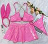 Valentine's Day Sexy Patent Leather Bunny Girl Lingerie