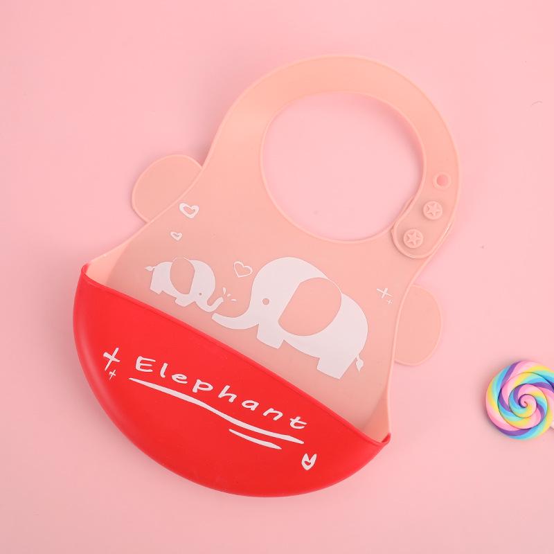 Waterproof Silicone Baby Bib - Large, Wash-Free, Drool & Meal Bib for Newborns and Children