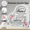 2D Flat Acrylic Heart-Shaped Keepsake Desk Decor Plaque, Floral Design, Suitable for Wall Decoration, Porch, Room, Villa, Accents Home, Hallway, or Wo