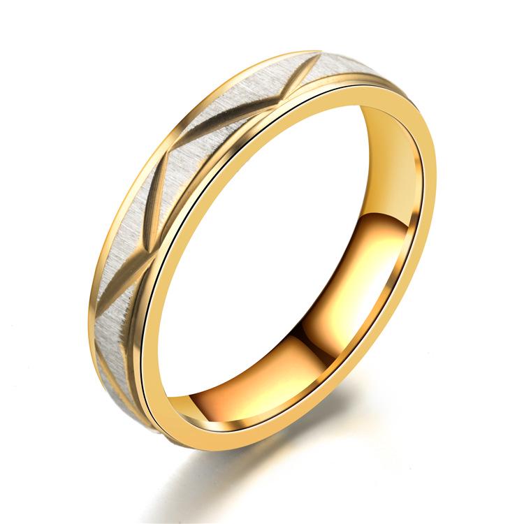 Japanese and Korean Light Luxury Temperament Titanium Steel Ring Female, Rhombus Triangle Personalized Couple Ring, Jewelry