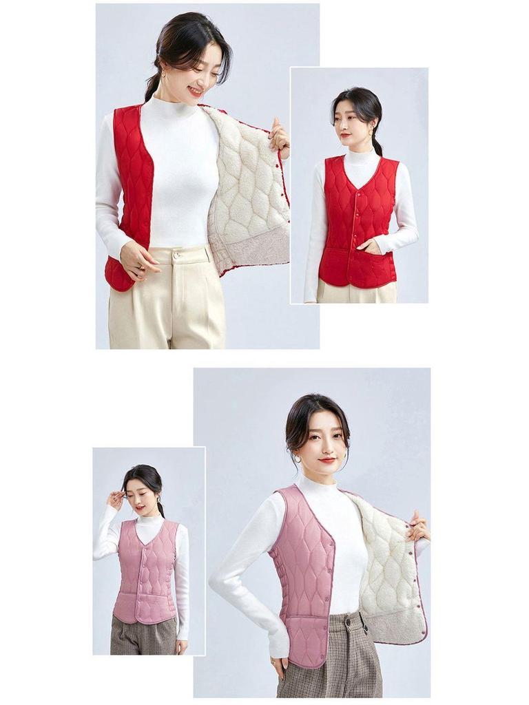 Damska kamizelka slim-fit z podszewką z polaru: Lekki, Ciepły i Przytulny do Warstwowania Jesienią i Zimą