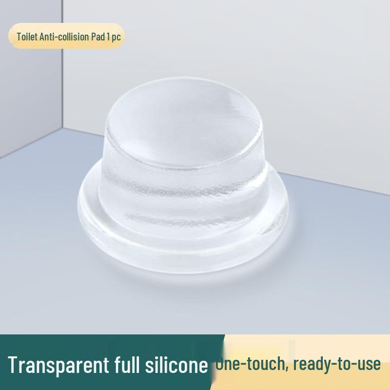 Transparent Cylindrical Anti-collision Pad for Silent Door Handles and Toilet Seats