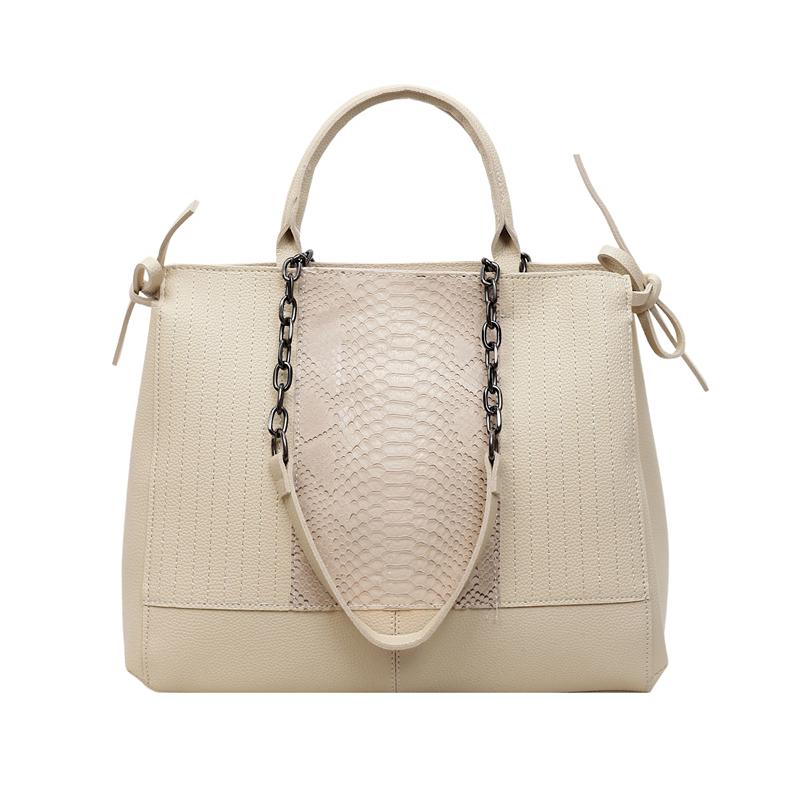 

2025 New Large Capacity High Quality PU Square Shoulder Bags Solid Zipper Sense of Luxury Commute Fashion Handbags for Women бежевый