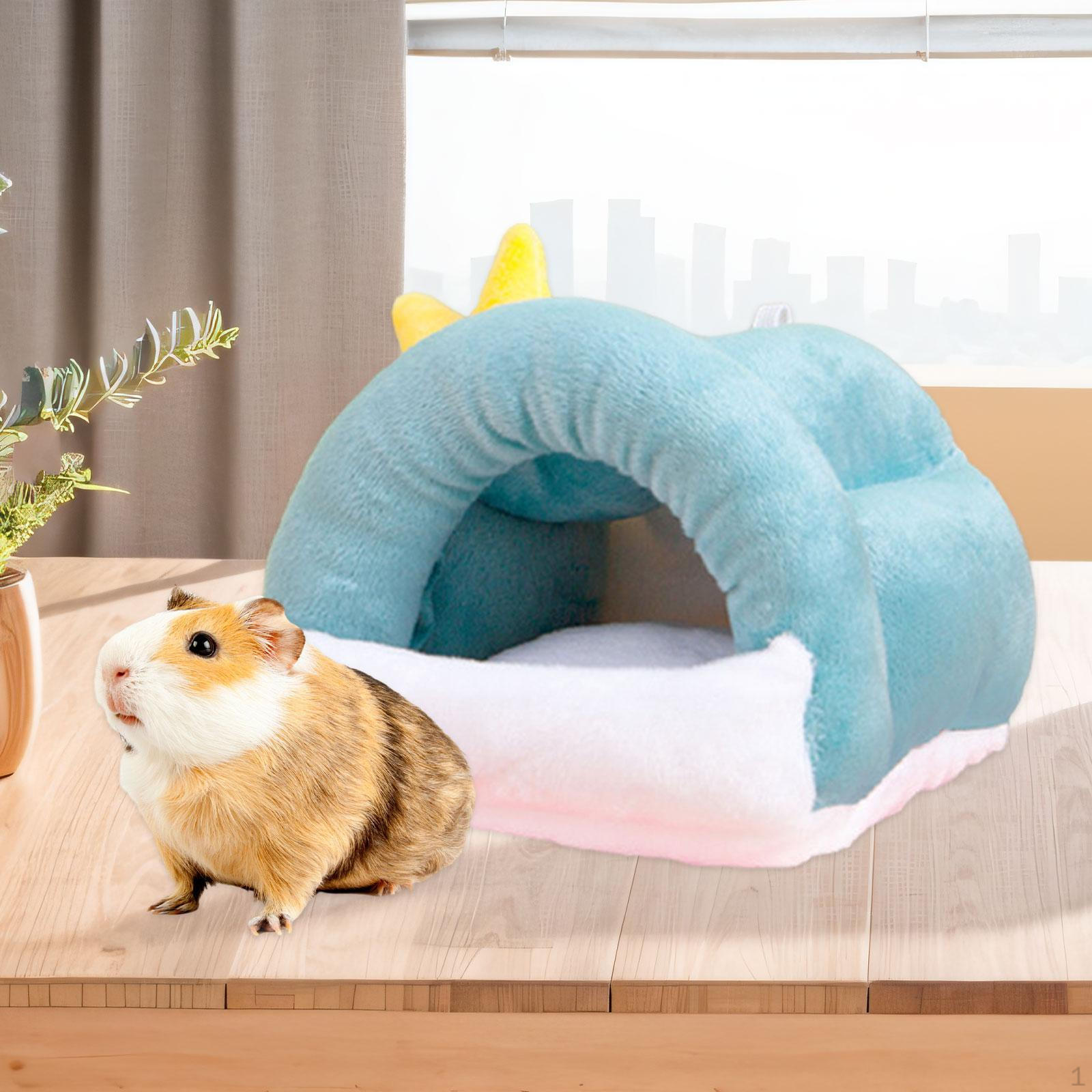 

Затишне ліжко-печера для хом яків і мишей з м якими елементами проживання світло-синій колір