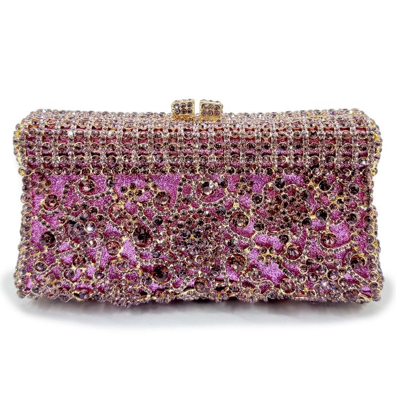 WHTUOHENG Borse di Cristallo Borsa da Sera da Donna Champagne/Argento/Oro Donna Festa Minaudiere Borse da Ballo Matrimonio Strass