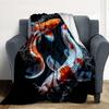 Koi Fish Flannel Blanket Throw Blanket Soft Warm Sofa Bed Camping Home Decor Unique Christmas Gift C9261594