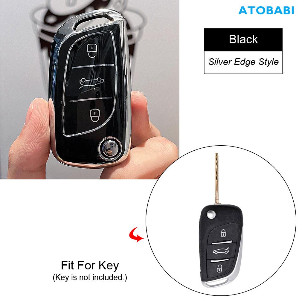 Tpu Car Key Case Remote Fobs Cover Keychain Holder Auto Accessory For Citroen Ds4 C4 C-Elysee Peugeot 207 307 308