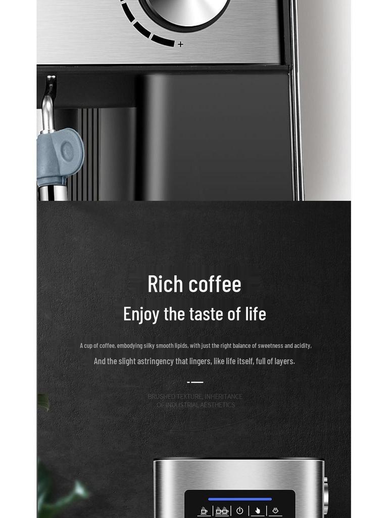 Compact Espresso Machine with Milk Frother for Home & Office