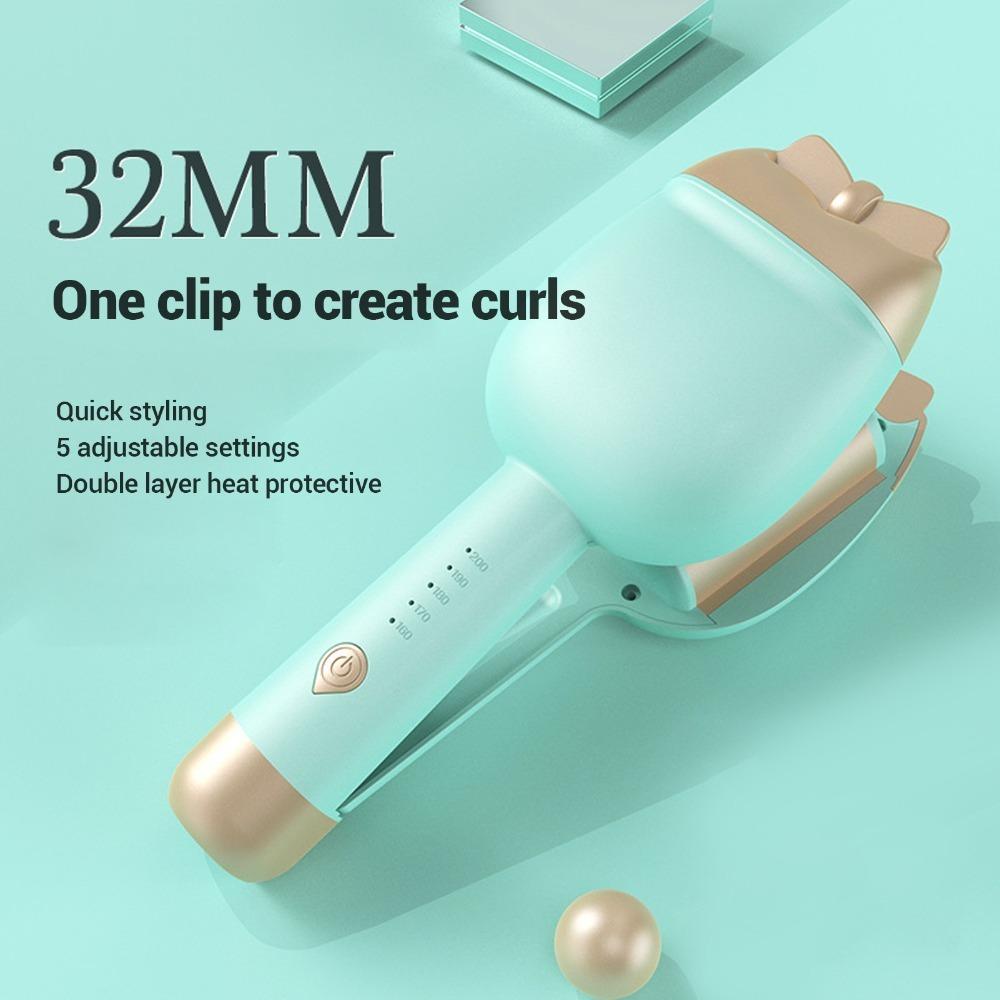 Easy to Use Wave Curling Iron 32mm Barrel Double Barrel Waver Deep Waver Hair Curler  Salon Use