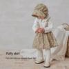Babylove Girls' French Style Pure Cotton Floral Suspender Dress