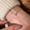 925 Silver Butterfly Bracelet for Girl Bead String Design Insect Fashion Versatile Jewelry Gift