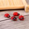 100 pezzi/sacchetto animale coccinella in legno spugna decorazione della casa adesivo da parete artigianato per bambini bambini