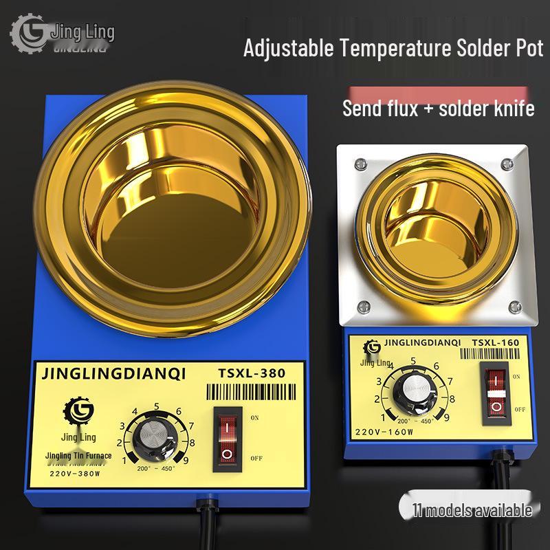 Portable Electric Tin Melting Pot: Adjustable Temperature Soldering Furnace for Electricians