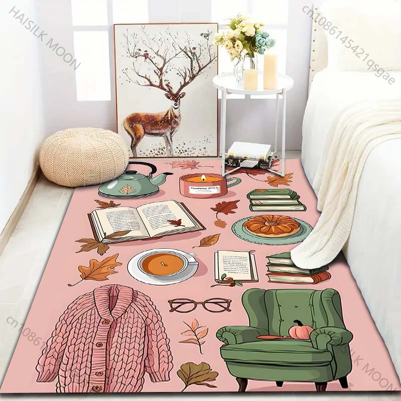 Interesting Daily Necessities Print Carpet for Bedroom Living Room Bedside Sofa Floor Mat Modern Home Decor Area Rug