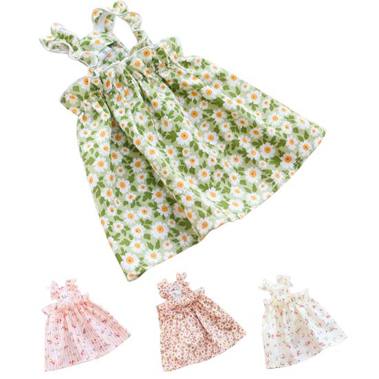 Puppy Clothes Outing Sun Protection Fashion Pet Floral Suspender Skirt for Female Dogs