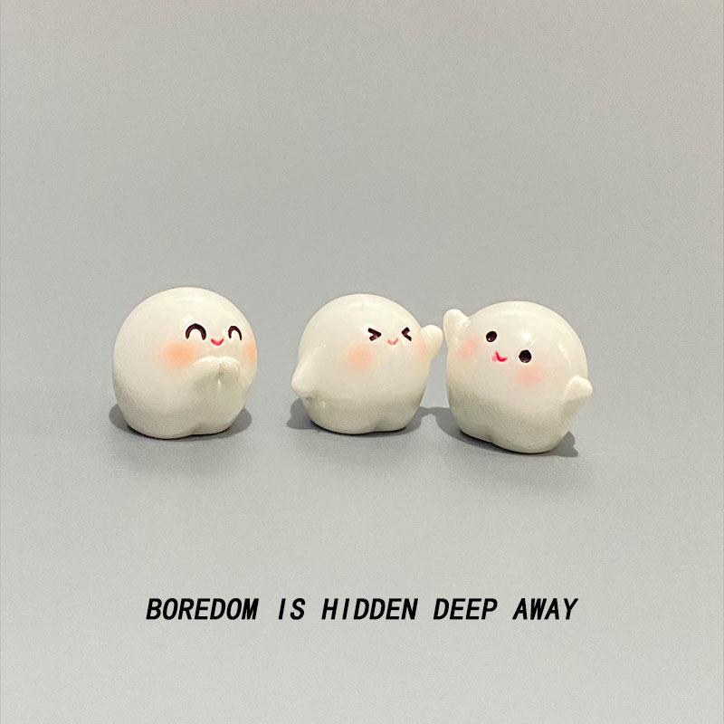 6PCS Resin Mini Cute Car Center Console Decor Ornaments Micro Animal Screen Decoration Car Interior Accessories