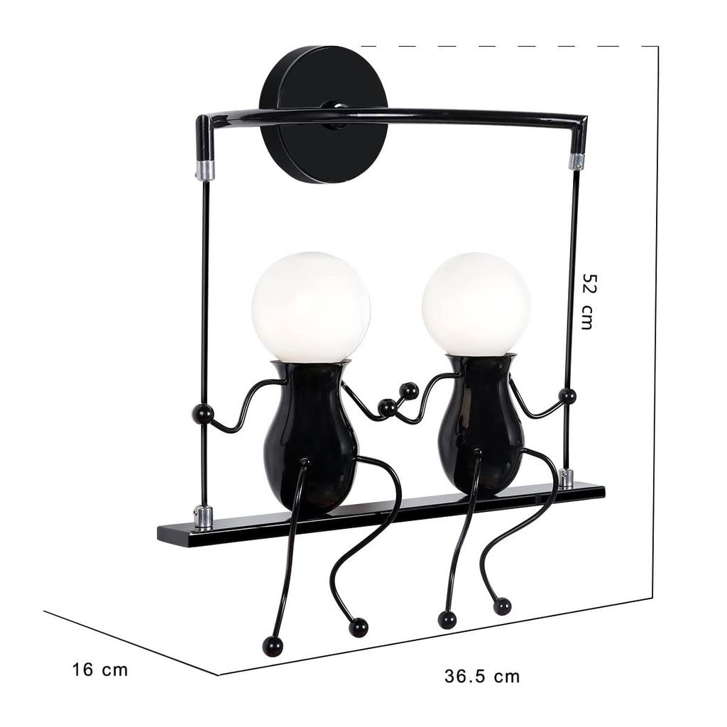 KAWELL Lighting Bracket Light, Doll Wall Light, Cute Indirect Lighting Fixture, Wall-Mounted Sconce, Cartoon Doll Gift Wall Lamp, LED Wall Light, E26