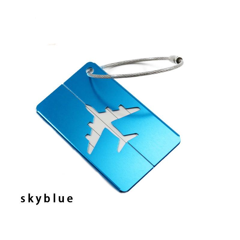 Aluminum Luggage Tag Anti-theft Steel Ring Durable ID Marker for Travel Suitcase Duffel Bag Backpack