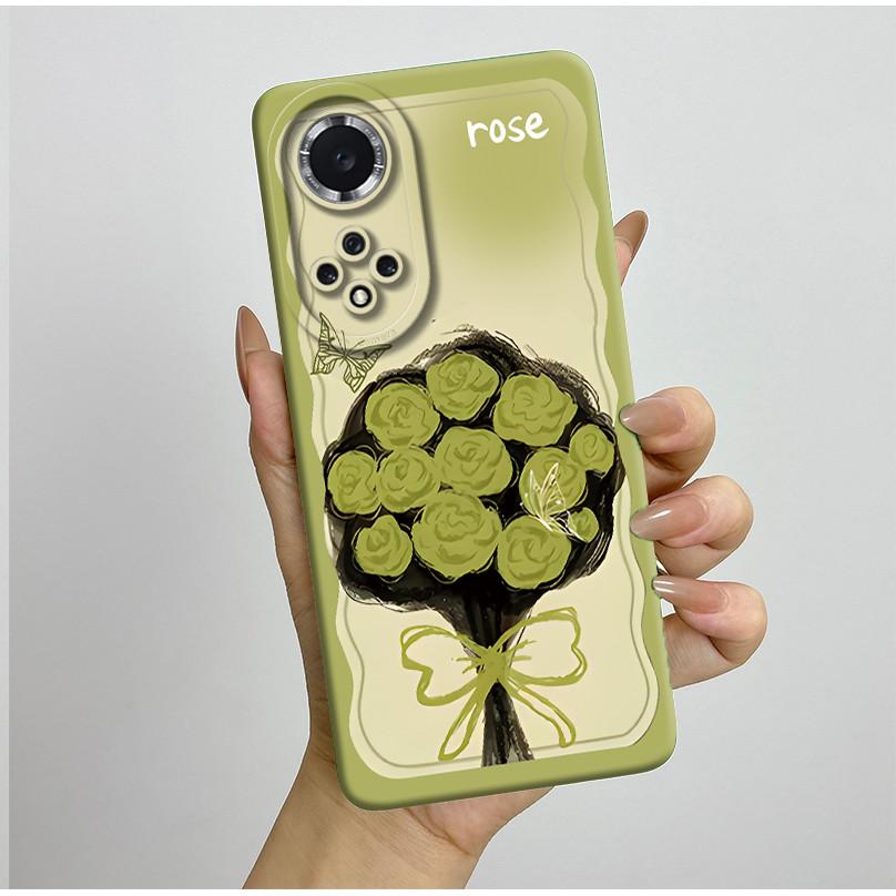 For Huawei Nova 9 Case Aesthetic Butterfly Flowers Soft Silicone Shockproof Phone Cover For Honor 50 Camera Protective Casing