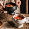 Ceramic Soup Bowl Restaurant Creative Lion Head Embossed Handle Bowl Dessert Bowls Snack Bowls Salad Bowls Home Tableware