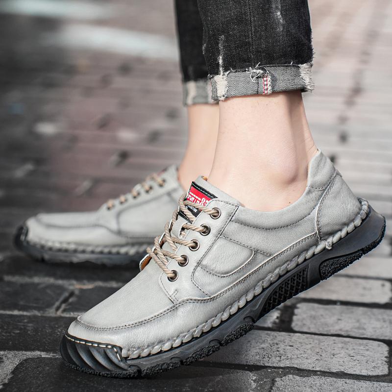 Fashion New Outdoor Handmade Mens Shoes Lightweight Fashion Mens Sneakers Breathable Men Casual Shoes Comfortable Mens Driving Shoes