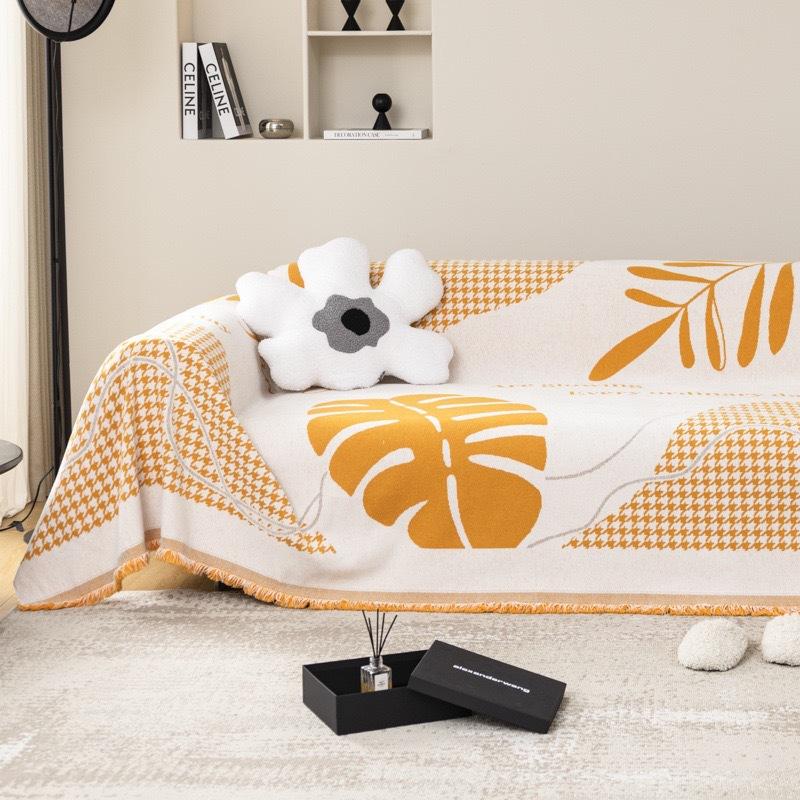 Nordic Tassel Throw Blanket Single Full Four Season Cotton Sofa Cover Dust Anti-cat Scratch Protection Cover Sofa Blanket Carpet