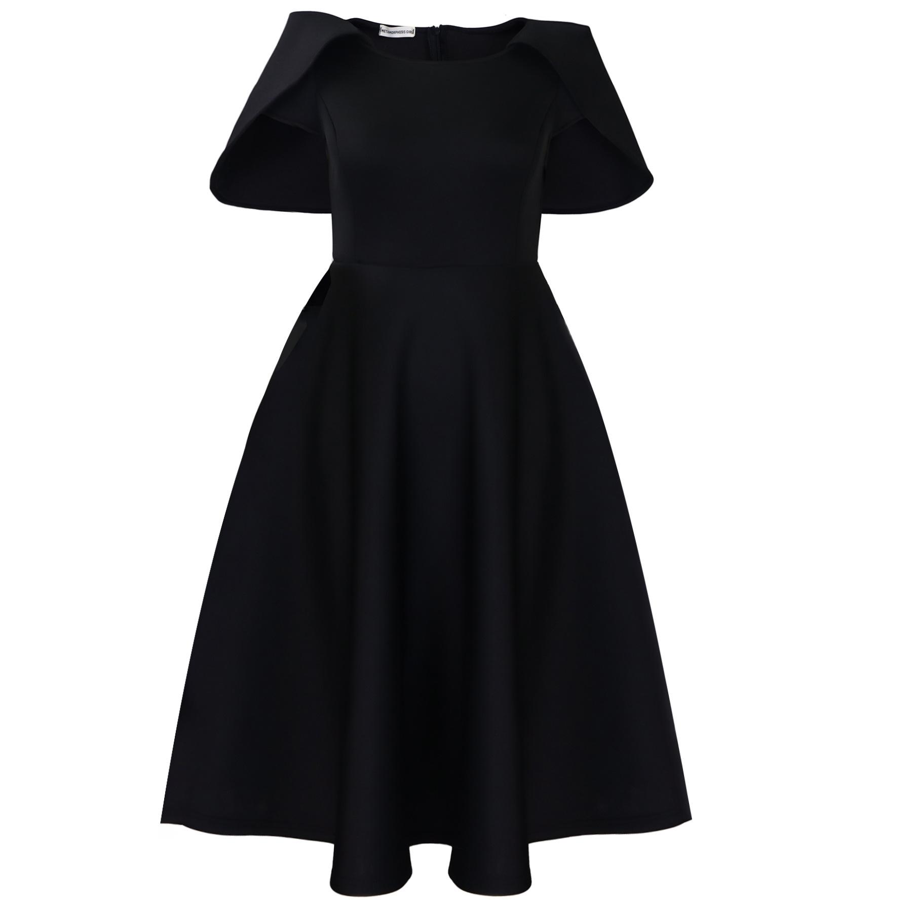 

Women s new fashion temperament elegant sexy banquet dress dress XXXL чорний