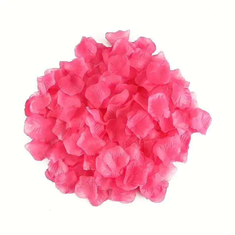 5000/100pcs Artificial Fake Rose Petals Red Colorful Simulation Silk Roses Petal for Valentines Day Wedding Party Romantic Decor