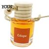 Compact Car Air Diffuser Hanging Aromatherapy, Glass Bottle with Volatile Wooden Stopper Diffuser, Portable Perfume Essential Oil Freshener