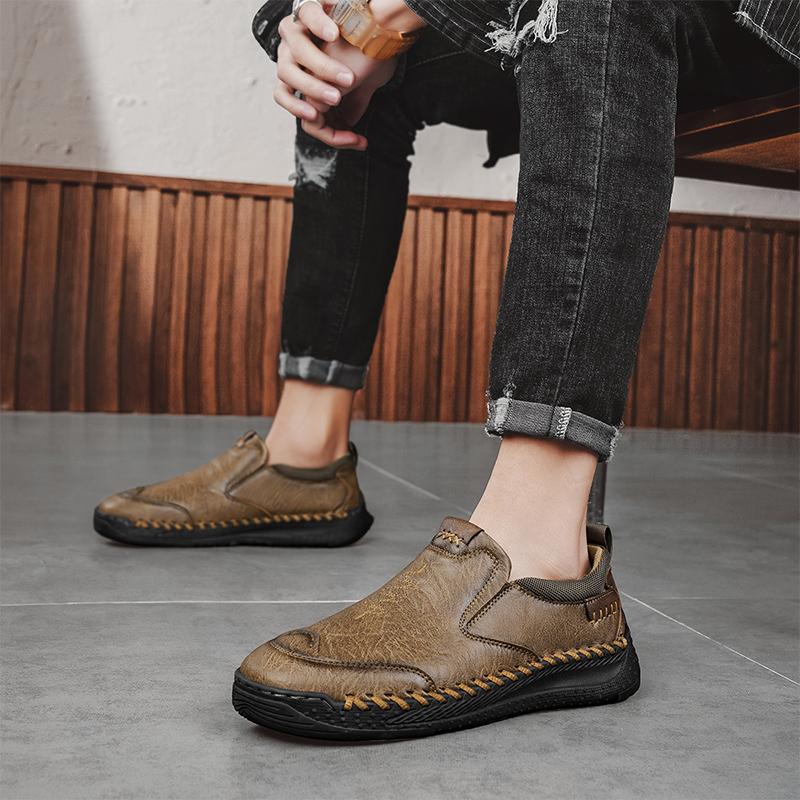 Fashion New Brand Comfortable Flats Leather Mens Casual Shoes Designer Loafers Business Driving Shoes Formal Mocassin Men Office Shoes