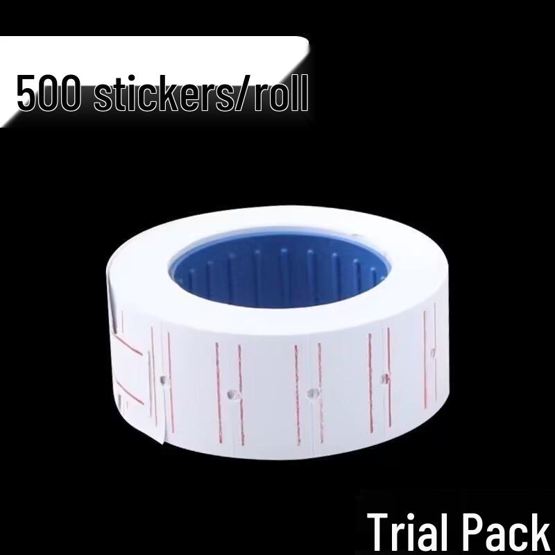 10 Rolls Self-Adhesive Single Row Price Label Paper for Coding Machines