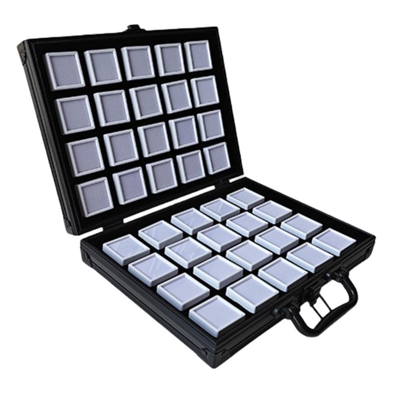 Portable Aluminum Alloy Jewelry Storage Box With Locking Mechanism Accessory for Enhanced Security and Organization