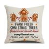 Letter Christmas Pillow Nordic Style Cushion Linen Print Colorful Bedside Pillow