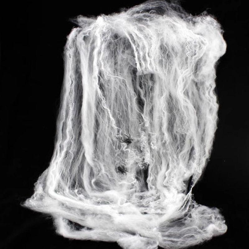 Haunted House Halloween Spider Web and Silk Decorations with Spiders