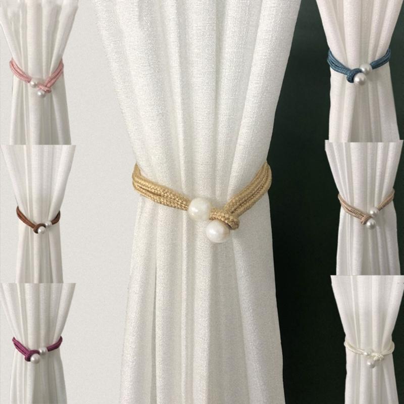 Bead Curtain Holders Woven Curtain Tapes Tiebacks with Drawstring  Decorative Curtain Holder for Home Window Decorations
