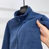 Men's Stand Collar Zipper Cardigan Jacket - 2025 Autumn/Winter Solid Color Warm Fleece