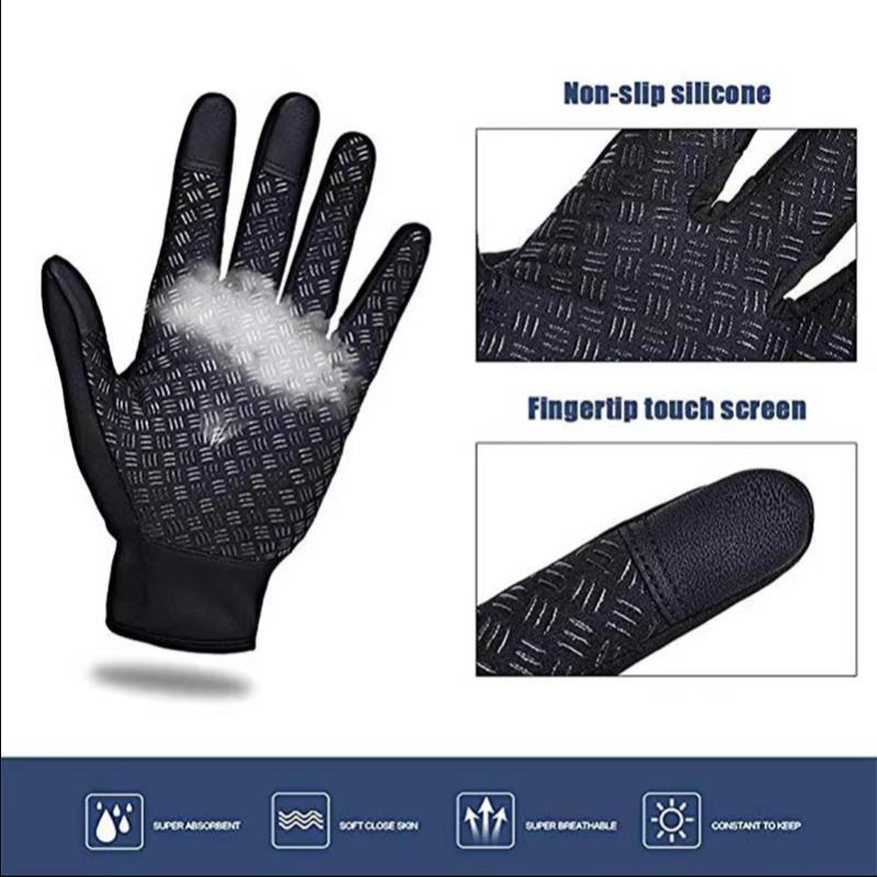 Winter Gloves For Men & Women Waterproof Windproof Cold Gloves Snowboard Motorcycle Riding Driving Warm Touchscreen Zipper Glove