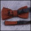 [White Fang] Bow Tie, Wool, Stylish, Formal, Casual, Wedding, Party, Men's NC122 (Khaki)