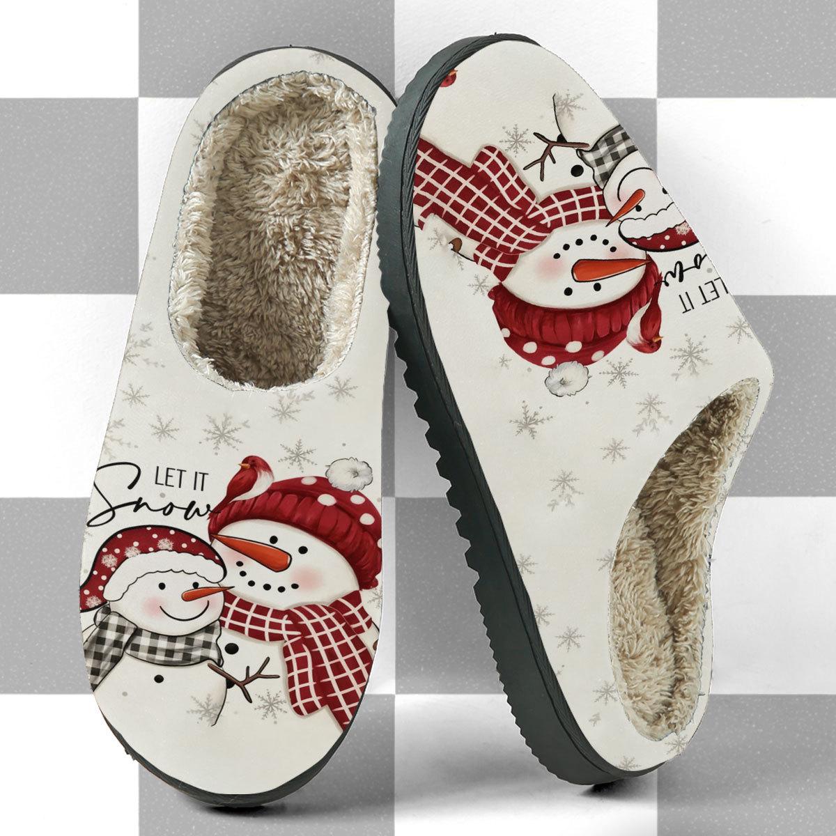 Cute Cartoon Cotton Slippers for Warmth at Home - Unisex Printed Design 40-41
