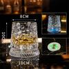 360 Rotating Seven Color Luminous Rotating Whiskey Glass Crystal High-end With Base Beer Glass Wine Glasses Bar Accessories