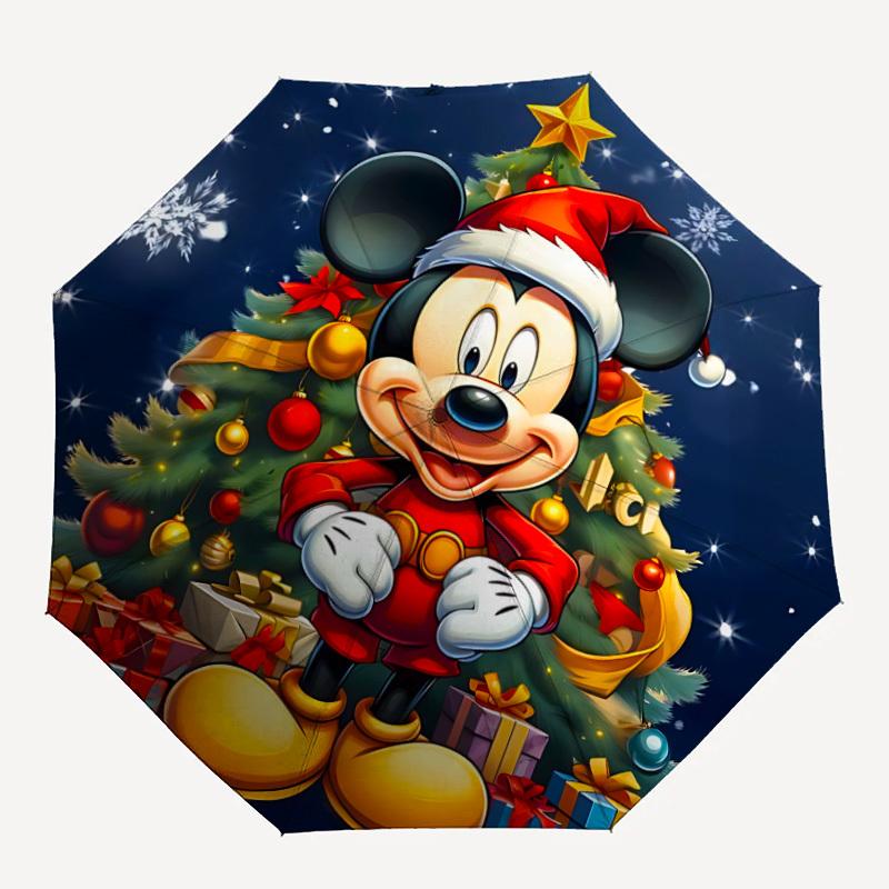 

1pc Mickey Mouse Christmas Automatic Open/close, All-Season Portable Folding Umbrella, Perfect Gift for Friends , Sturdy Ribs yy250808034