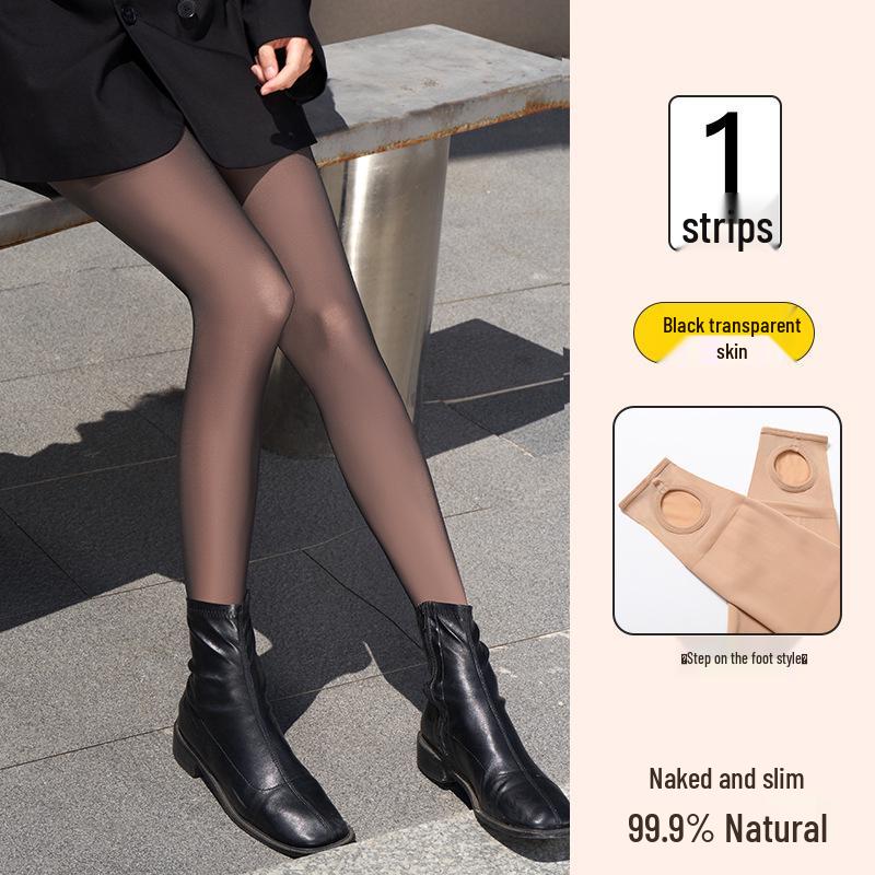 Women's Ultra-Thin Invisible Black Silk Anti-Snag Pantyhose - High-Transparency, Zero-Feel, Non-Rolling, 0D Bare Leg Style.