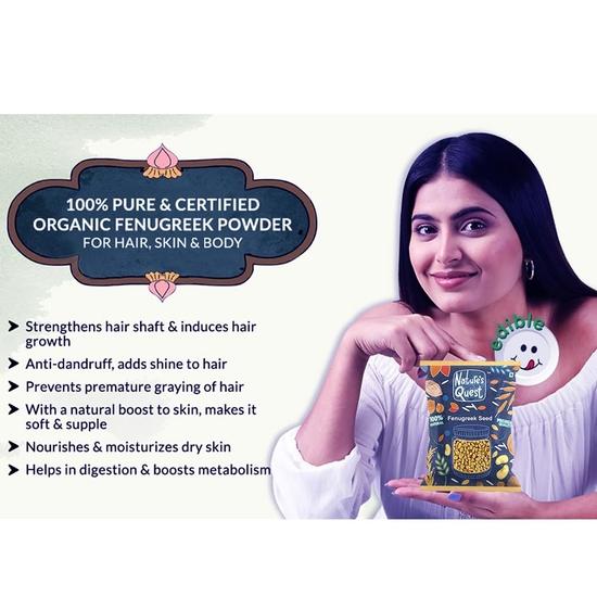 Nature's Quest Natural Premium Fenugreen Seed | Methi Dana | Ginja | Bez chemikálií a pesticidů | Hladina cukru v krvi (900 gm)