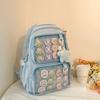 Nylon School Backpack With Design For Middle School Students And 14in Laptop