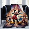 Manta de Desenho Animado do Mickey e da Minnie, Manta Quente Fofa de Pelúcia Curta, Decoração de Casa para Sala de Estar Sofá Quatro Estações Viagem