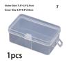 10Pcs Earrings Jewelry Plastic Organizer Box Rectangle Storage Case Packaging Box Mini Boxes Container Dustproof