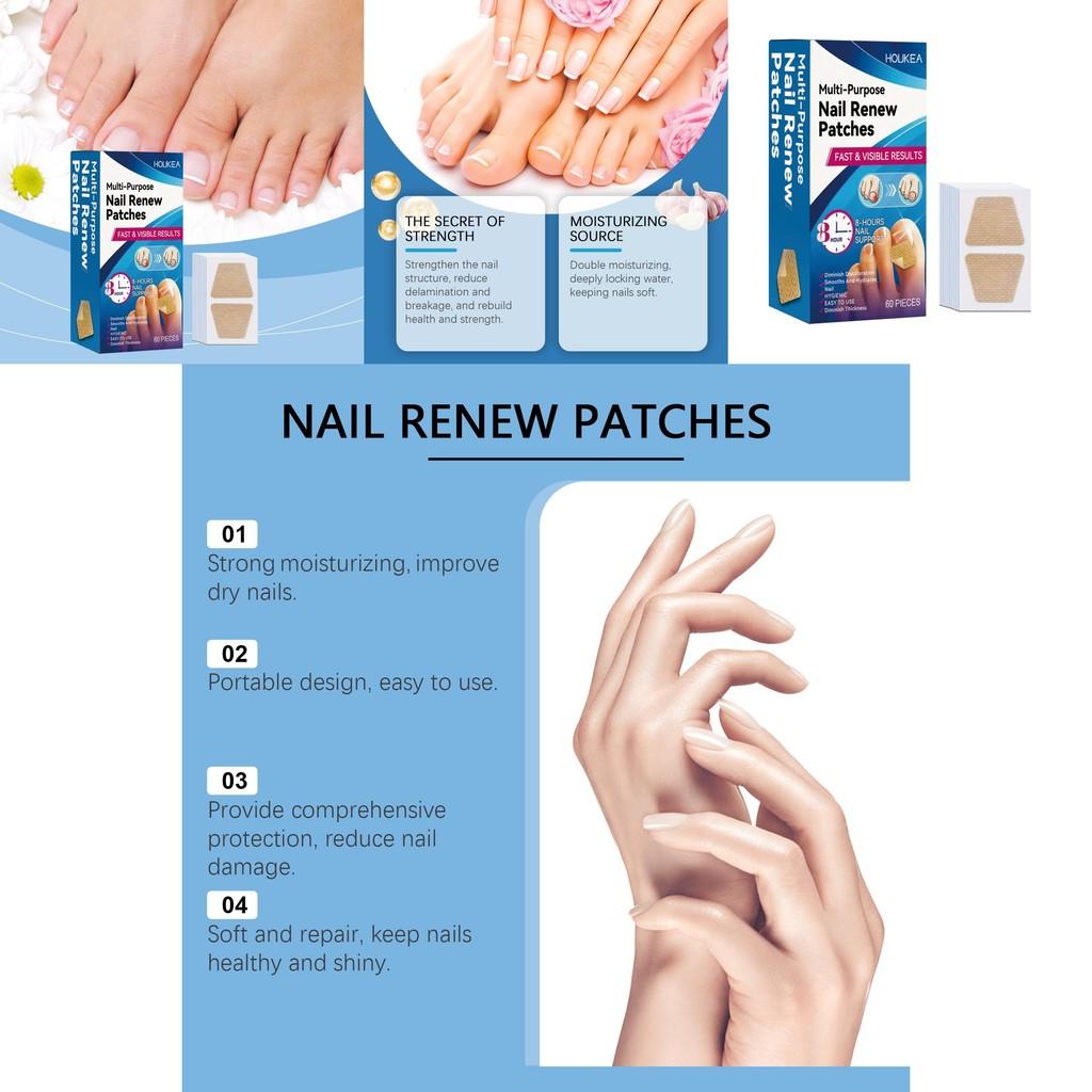Houkea Nährende Nagel-Reparatur-Patches Für Weiche Glatte Hydratisierte Nagelpflege 60 Stück